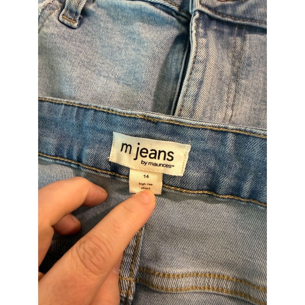 Women's Size 14 Jean Shorts Bundle 5 Pairs Maurice's & Angels Forever Young EUC - Picture 15 of 15